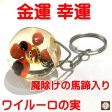 【金の馬蹄入り！】幸運の神秘ワイルーロ アクリルボール☆Ｋホルダー Supply