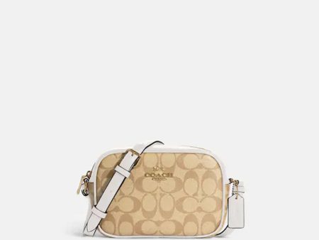 Coach- Mini Jamie Camera Bag In Signature Canvas - Gold Light Khaki Chalk Online