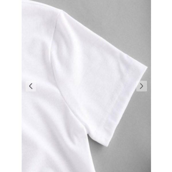 Zaful- Twisted Short Sleeve Crop Tee - White For Discount