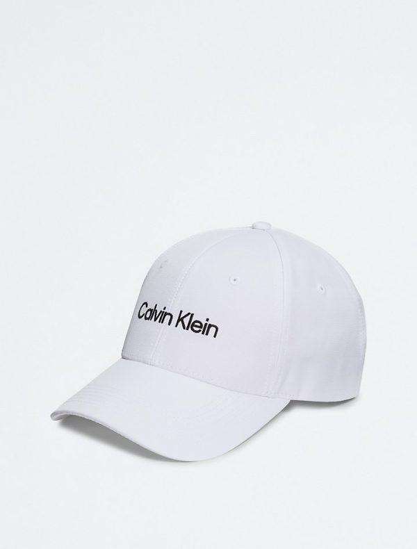 Calvin Klein- Recycled Polyester Logo Embroidery Baseball Cap - Bright White Supply