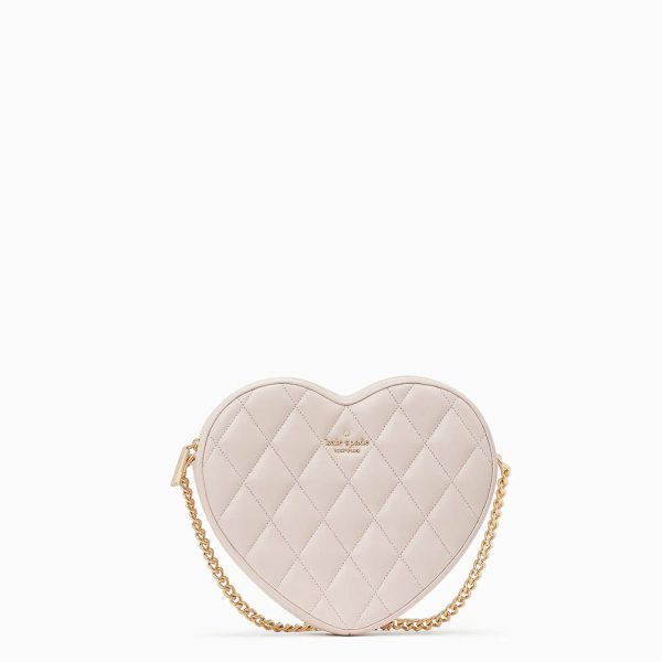 Kate Spade- Love Shack Quilted Heart Crossbody Purse (Light Rosebud) For Cheap