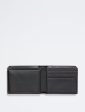 Calvin Klein- Saffiano Leather Coin Pouch Bifold Wallet - Black Beauty Supply