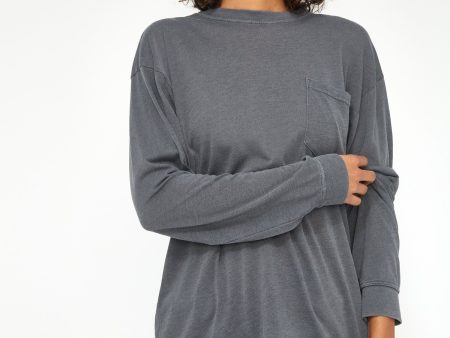 Lacausa- LONGSLEEVE CREWNECK ( SLATE) Hot on Sale