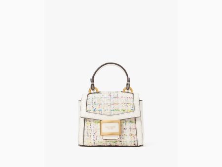 Kate Spade- Katy Tweed Micro Crossbody - Cream Multi Online Sale