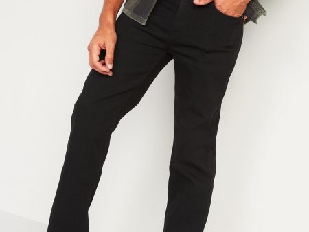 Old Navy- Loose Built-In Flex Black Jeans for Men (Black Rinse) Discount