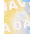 Zaful- Tie Dye Letters Print Slogan T-shirt - Yellow Fashion