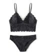 Chicme- Spaghetti Strap Eyelash Lace Bra Set Sale