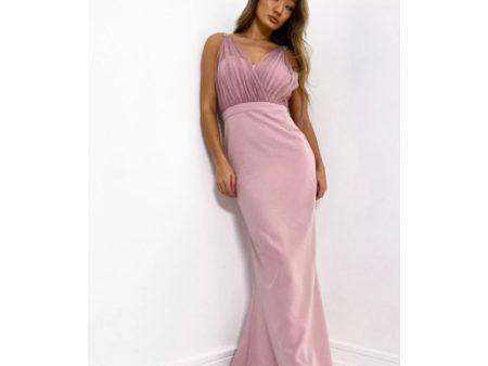 Missguided- Blush Diamante Strap Organza Gown Sale