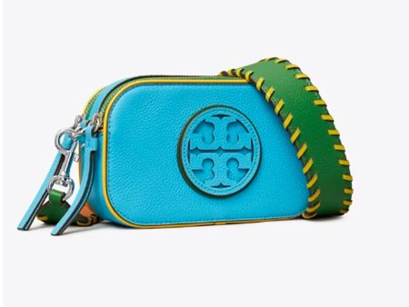 Tory Burch- Mini Miller Pop Edge Crossbody Bag (Blue Azure) For Discount