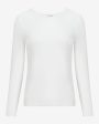 Express- Supersoft Crew Neck Long Sleeve Tee - White 1 Hot on Sale