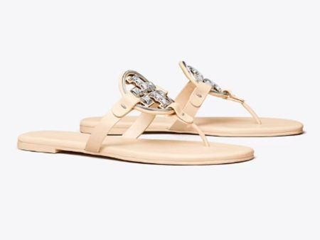 Tory Burch- Metal Miller Soft Sandal - New Cream   Silver Online