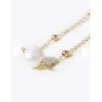 Zaful- Faux Pearl Collarbone Necklace - Golden Sale