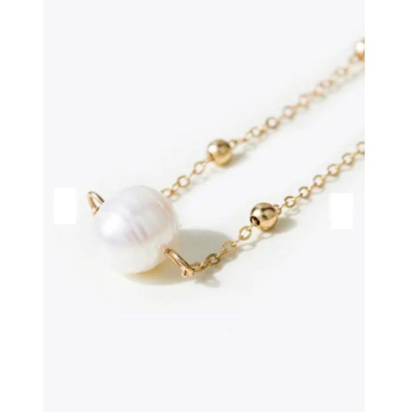 Zaful- Faux Pearl Collarbone Necklace - Golden Sale