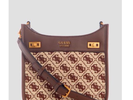 Guess- Katey Jacquard Mini Hobo Bag (Brown Multi) Cheap