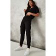 Missguided- Black Rib V Neck Oversized Boyfriend T Shirt For Cheap