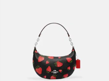 Coach- Payton Hobo With Wild Strawberry Print - Silver Black Multi Cheap