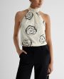 Express- Embroidered Lace Halter Neck Top - Swan 121 Online Hot Sale