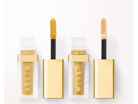 Stilacosmetics- Double Dip Suede Shade & Glitter & Glow Liquid Eye Shadows (Spicy Mustard) Cheap