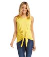 Karen Kane- Tie-Front Tank (LEMON) Cheap