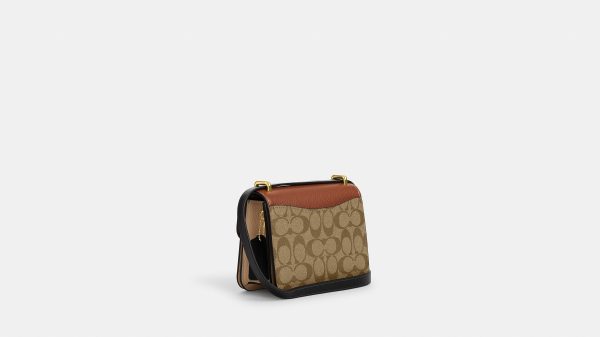 Coach- Morgan Square Crossbody In Colorblock Signature Canvas - Gold Khaki Multi Cheap