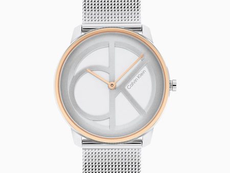 Calvin Klein- CK Mesh Bracelet 35mm Watch - Two Tone Online Sale