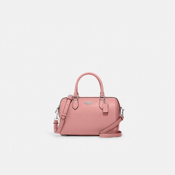 Coach- Rowan Satchel (Silver Light Pink) For Sale