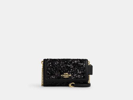 Coach- Flap Crossbody - Gold Black on Sale