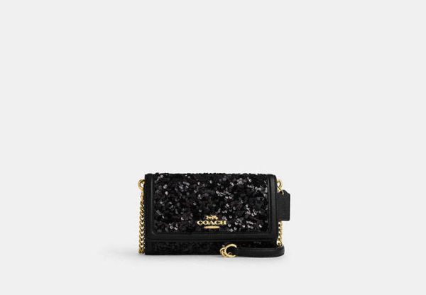 Coach- Flap Crossbody - Gold Black on Sale