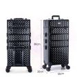 Trolley Makeup Organizer 
Aluminum Rolling Case 4 in 1 
Cosmetic Case Hairdresser Cosmetic Makeup box Fashion