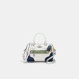 Coach- Rowan Satchel In Signature Canvas With Trompe L oeil Print (Silver Glacierwhite Multi) Supply