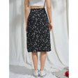 Romwe- Ditsy Floral Split Skirt Online Sale