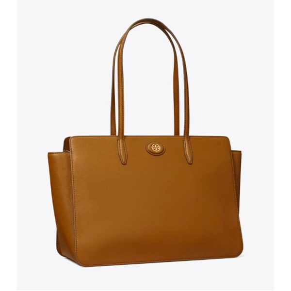 Tory Burch- Robinson Pebbled Tote (Bistro Brown) Cheap