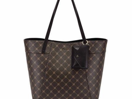 Ninewest- Sunnyside Jet Set Tote (Dk Brown Logo) Hot on Sale