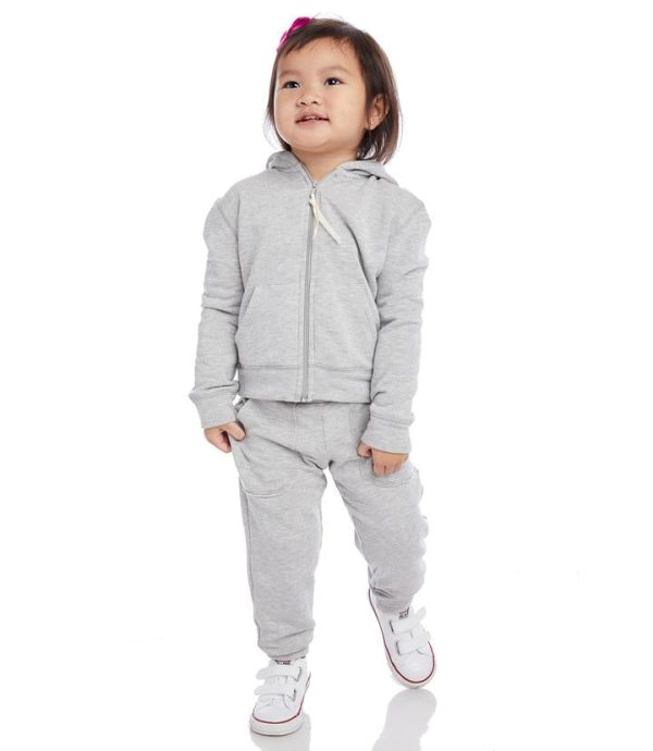 Karen Kane- Kids Fleece Zip Up Hoodie (LIGHT-HEATHER GRAY) Online