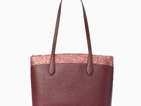 Kate Spade- Flash Glitter Tote (Cherrywood) Online Hot Sale