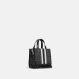 Coach- Dempsey Tote 22 In Signature Jacquard With Stripe And Coach Patch- Silver Black Smoke Black Multi Supply