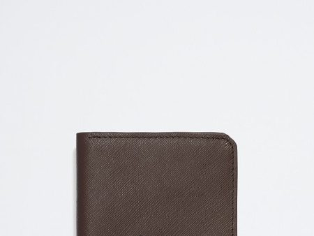 Calvin Klein- Saffiano Leather Slim Bifold Wallet - Brown Powder For Cheap