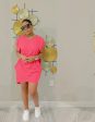 Causal Dress Plus Size Ladies Short Sleeve T-shirt Pocket Dresses 2022 Fashion