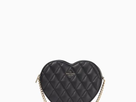 Kate Spade- Love Shack Quilted Heart Crossbody Purse (Black) Hot on Sale