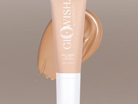 Huda Beauty- GloWish Multidew Vegan Skin Tint Foundation (04 LIGHT MEDIUM) Fashion