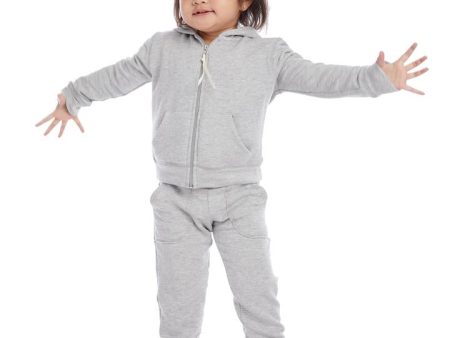 Karen Kane- Kids Fleece Zip Up Hoodie (LIGHT-HEATHER GRAY) Online