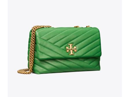 Tory Burch- Small Kira Chevron Convertible Shoulder Bag (Basil) Cheap