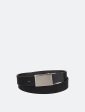 Calvin Klein- Saffiano Reversible Plaque Buckle Belt on Sale