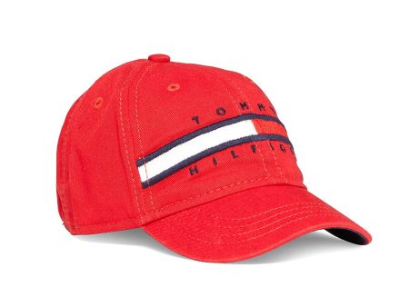 Tommy Hilfiger- Apple Red TH kids Flag Cap Hot on Sale