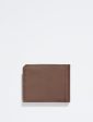 Calvin Klein- Saffiano Leather Coin Pouch Bifold Wallet - Brown Powder Online Hot Sale