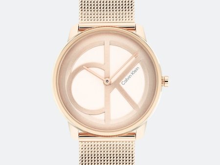 Calvin Klein- CK Mesh Bracelet 35mm Watch - Carnation Gold For Discount