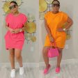 Causal Dress Plus Size Ladies Short Sleeve T-shirt Pocket Dresses 2022 Fashion