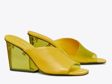 Tory Burch- Asymmetrical Heeled Mule Sandal - Bergamot Supply