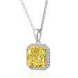 Anster 5.0ct Radiant Cut Minimalist Necklace Supply