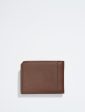 Calvin Klein- Pebble Leather Slim Bifold Wallet - Brown Powder Supply